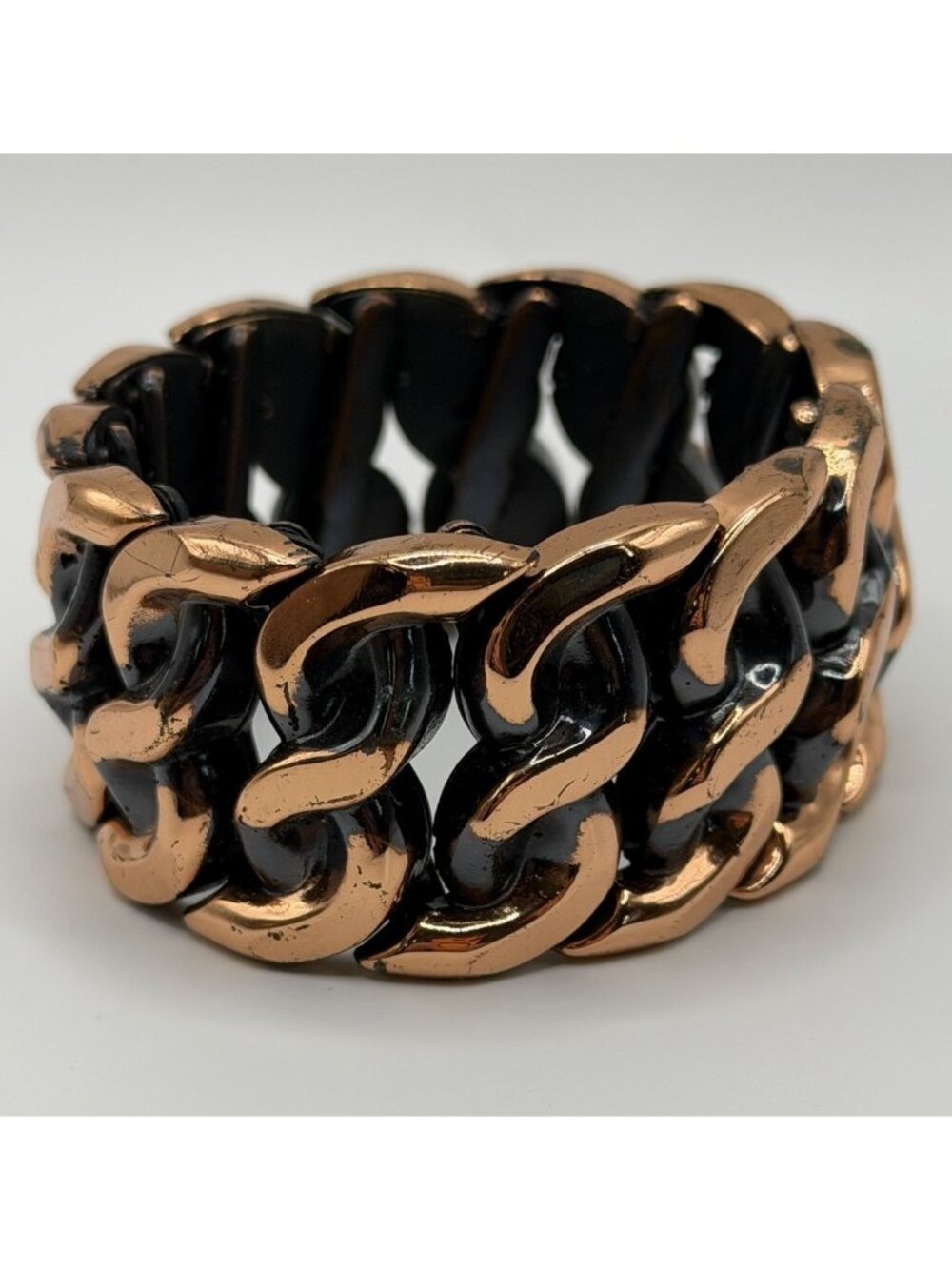 Vintage‎ Wide Copper Stretch Bracelet